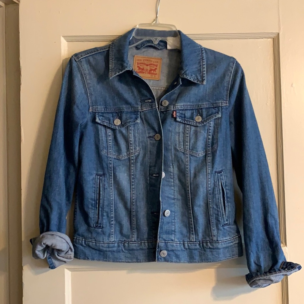 Levi's blue denim stretch jacket